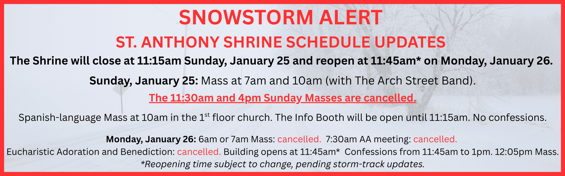 Web alert for Jan 2026 snowstorm schedule changes (1) Web alert for Jan 2026 snowstorm schedule changes 1